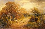 Famous Lane Paintings - A Derbyshire Water Lane